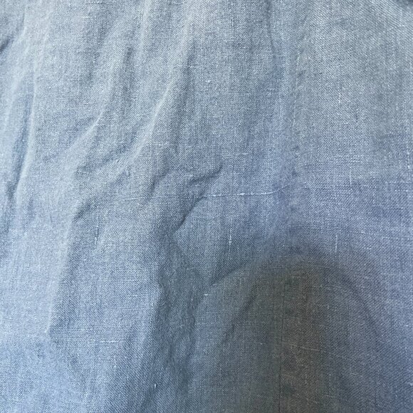 FLAX 100% linen dusty blue midi skirt - Picture 3 of 5